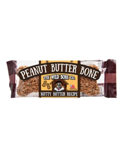 The Wild Bone Co. Jerky Style Dog Treats Display Peanut Butter 1oz.-24 Pc