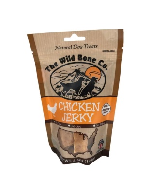 The Wild Bone Co. Natural Jerky Dog Treats Chicken 4.5oz.