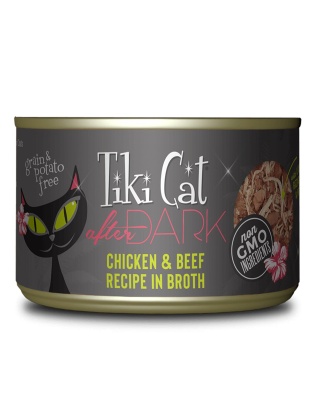 Tiki Pets Cat After Dark Chicken and Beef 5.5oz. (Case of 8)