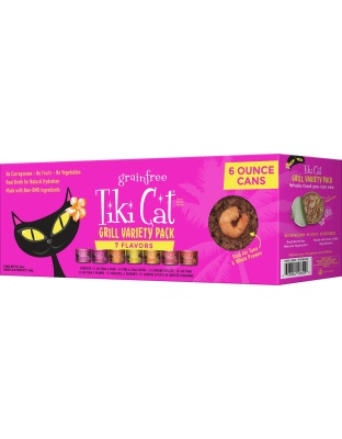 Tiki Pets Cat Grilled 6oz. Variety Pack (Case of 8)