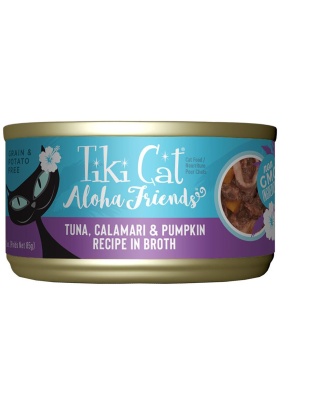 Tiki Pets Cat Aloha Tuna; Calamari and Pumpkin 3oz. (Case of 12)
