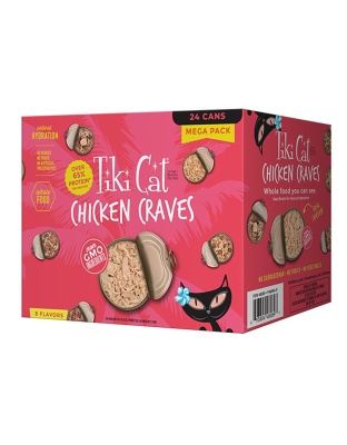 Tiki Pets Cat Chicken Craves 2.8oz. Variety (Case of 24)