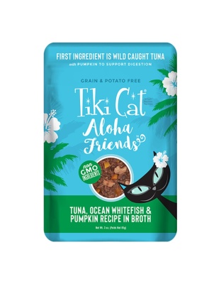 Tiki Pets Cat Aloha Tuna Whitefish 3oz. Pouch (Case of 12)