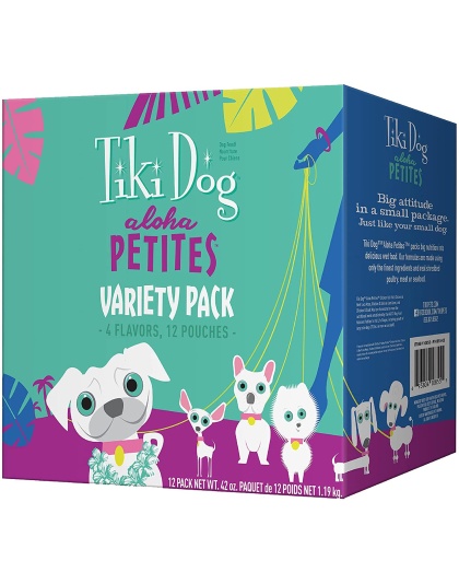 Tiki Pets Dog Aloha 3.5Oz Variety Pouch Pack (Case of 12)