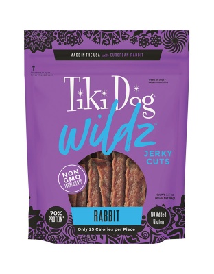 Tiki Pet Dog Wildz Jerky Grain Free Rabbit 3.5oz.