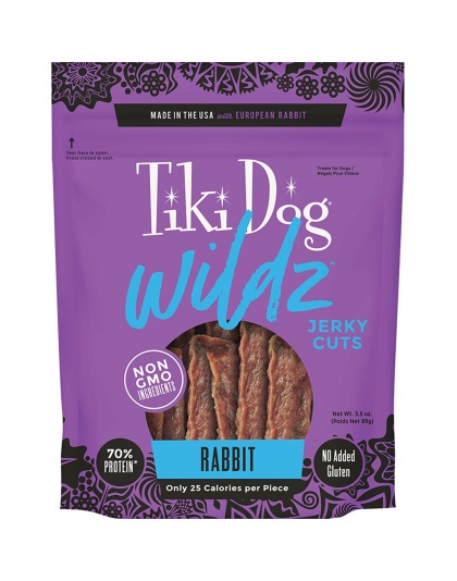 Tiki Pet Dog Wildz Jerky Grain Free Rabbit 3.5oz.