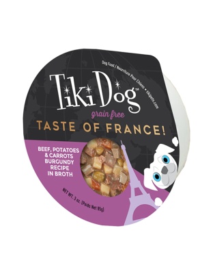 Tiki Pets Dog Gourmet France Beef 3oz. (Case of 4)