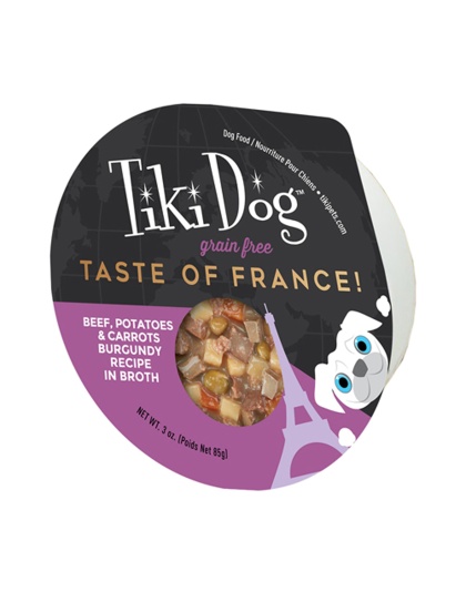 Tiki Pets Dog Gourmet France Beef 3oz. (Case of 4)