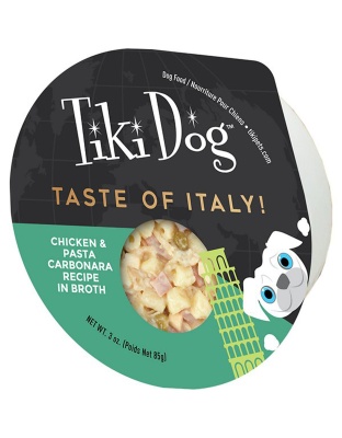 Tiki Pets Dog Gourmet Italy Pork 3oz. (Case of 4)