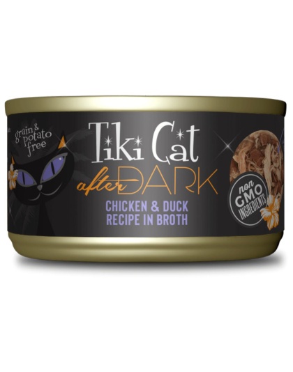Tiki Pet Cat After Dark Pate Chicken & Duck 2.8oz. (Case of 12)