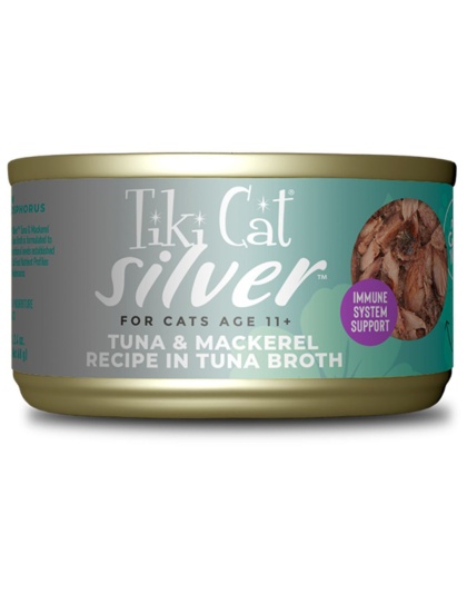 Tiki Pet Cat Silver Tuna & Mackerel 2.4oz. (Case of 12)