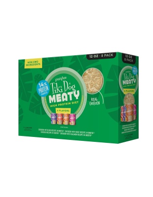 Tiki Pet  Dog Meaty 12oz. Variety Pack 8Pack (Case Of 12)
