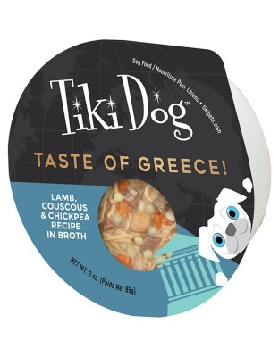 Tiki Pets Dog Gourmet Greece Lamb 3oz. (Case of 4)