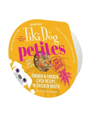 Tiki Pets  Dog Aloha Petites Chicken 3oz. (Case of 4)