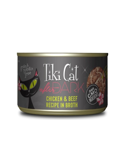 Tiki Pet Cat After Dark Pate Chicken & Beef 5.5oz. (Case of 8)