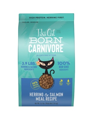 Tiki Pet Cat Carnivore Grain Free Herring and Salmon 5.6lbs.