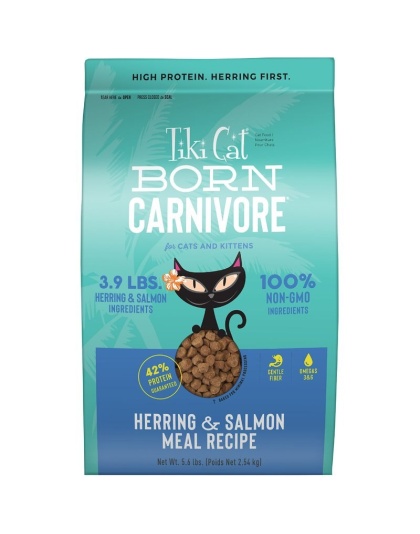 Tiki Pet Cat Carnivore Grain Free Herring and Salmon 5.6lbs.
