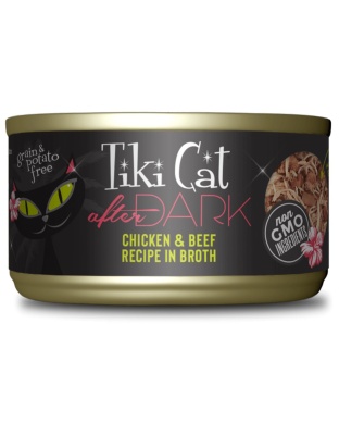 Tiki Pets Cat After Dark Chicken Beef 2.8oz. (Case of 12)