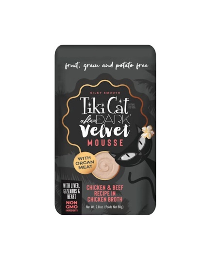 Tiki Pet Cat After Dark Mousse Chicken & Beef 2.8oz. (Case of 12)