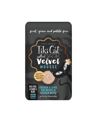 Tiki Pet Cat After Dark Mousse Chicken & Quail 2.8oz. (Case of 12)