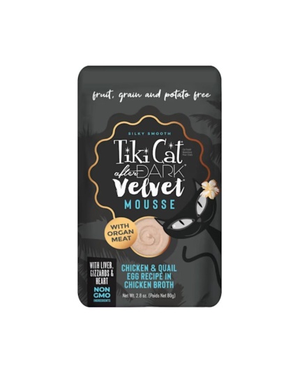 Tiki Pet Cat After Dark Mousse Chicken & Quail 2.8oz. (Case of 12)