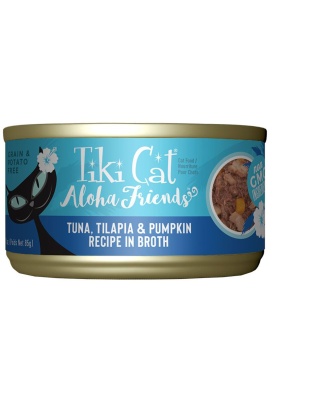 Tiki Pets Cat Aloha Friends Tuna, Tilapia & Pumpkin 3oz. (Case Of 12)