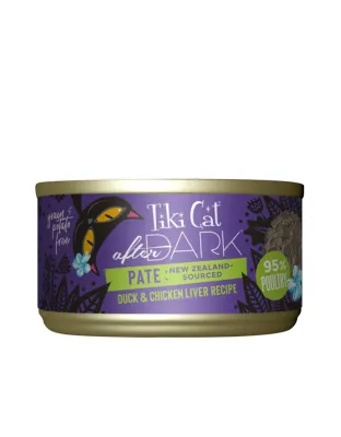 Tiki Pets Cat After Dark Duck & Chicken Liver Pate 3oz. (Case of 12)