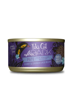 Tiki Pets Cat After Dark Rabbit & Chicken Liver Pate 3oz. (Case of 12)