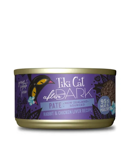 Tiki Pets Cat After Dark Rabbit & Chicken Liver Pate 3oz. (Case of 12)