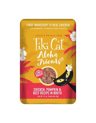 Tiki Pets Cat Aloha Chicken Pumpkin and Beef 2.5Oz (Case Of 12)