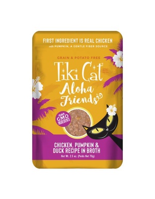 Tiki Pets Cat Aloha Chicken Pumpkin and Duck 2.5oz. (Case of 12)
