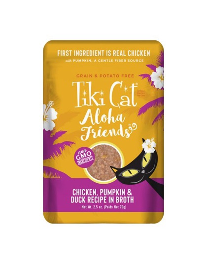 Tiki Pets Cat Aloha Chicken Pumpkin and Duck 2.5oz. (Case of 12)