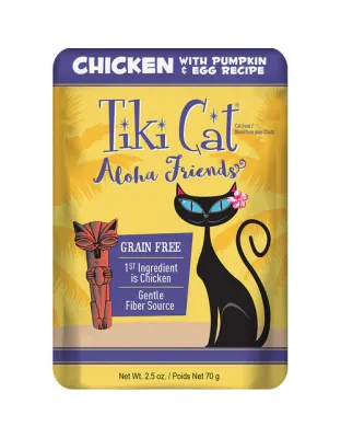 Tiki Pets Cat Aloha Chicken Pumpkin and Egg 2.5oz. (Case of 12)