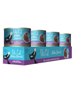 Tiki Pets Cat Aloha Friends Tuna and Calamari 5.5oz. (Case of 8)