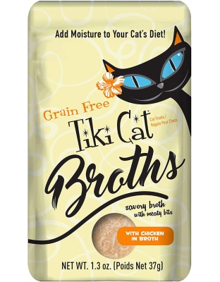 Tiki Pets Cat Chicken in Broth 1.3oz. Pouch (Case of 12)