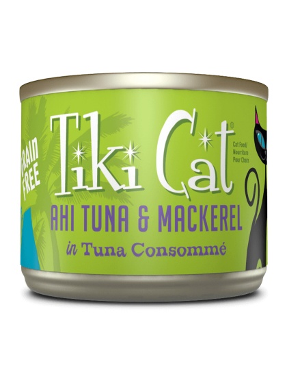 Tiki Pets Cat Luau Papeeko Ahi Tuna Mackerel 6oz. (Case of 8)