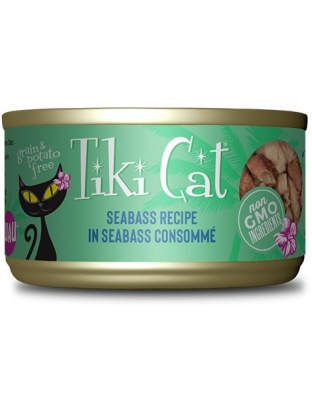 Tiki Pet Cat Oahu Luau Seabass 2.8oz. (Case of 12)