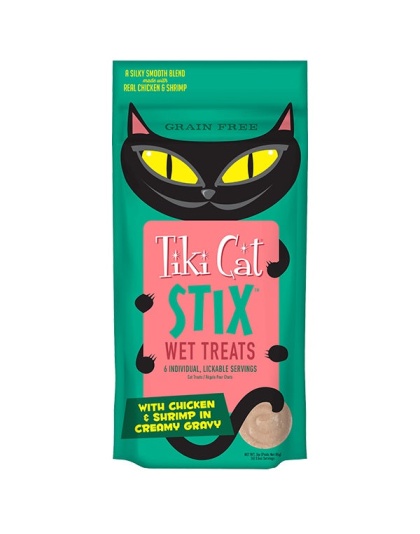 Tiki Pet Cat Stix Mousse Chicken and Shrimp 3oz. (Case of 12)