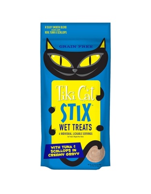 Tiki Pet Cat Stix Mousse Tuna and Scallop 3oz. (Case of 12)