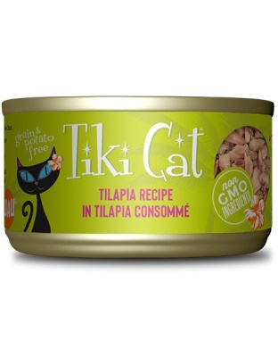 Tiki Pet Cat  Kapi'olani Luau Tilapia 2.8oz. (Case of 12)
