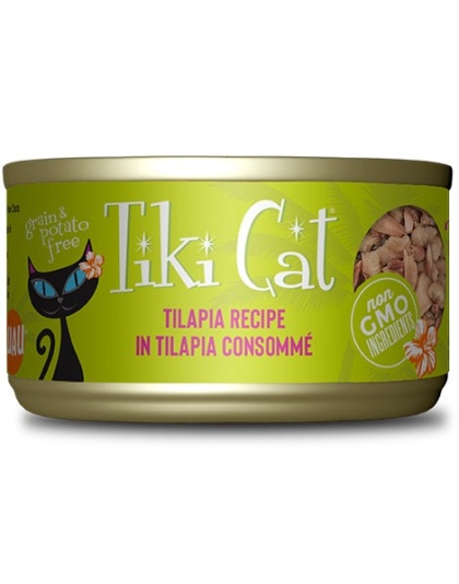 Tiki Pet Cat  Kapi'olani Luau Tilapia 2.8oz. (Case of 12)