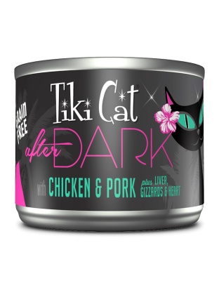 Tiki Pets Cat After Dark Chicken Pork 5.5oz.(Case Of 8)