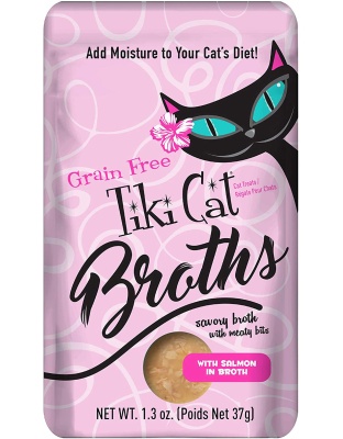 Tiki Pets Cat Broth Salmon 1.3oz. Pouch (Case of 12)
