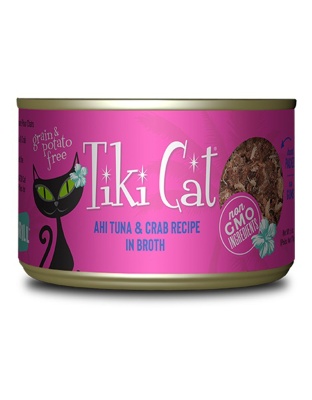 Tiki Pets Cat Hana Grill Ahi Tuna & Crab in Broth 6oz. (Case of 8)