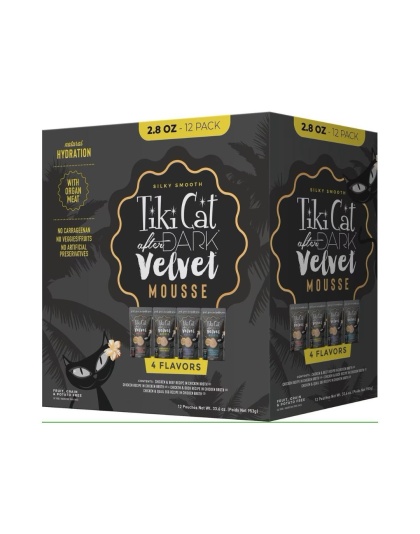 Tiki Pet Cat After Dark Mousse 2.8Oz Variety Pack (Case Of 12)