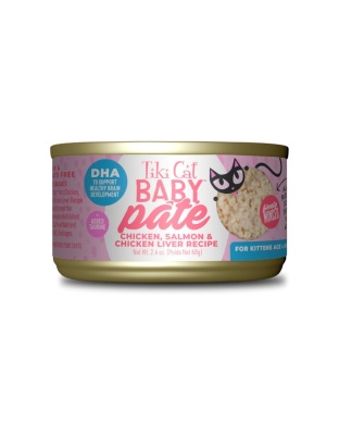 Tiki Pet Cat Pate Kitten Chicken Salmon 2.4Oz (12 per unit)