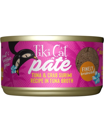 Tiki Pets Cat Grill Tuna and Crab Surimi Pate 2.8oz. (Case of 12)