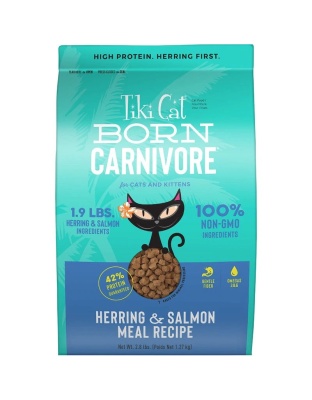 Tiki Pet Cat Carnivore Grain Free Herring and Salmon 2.8lbs.