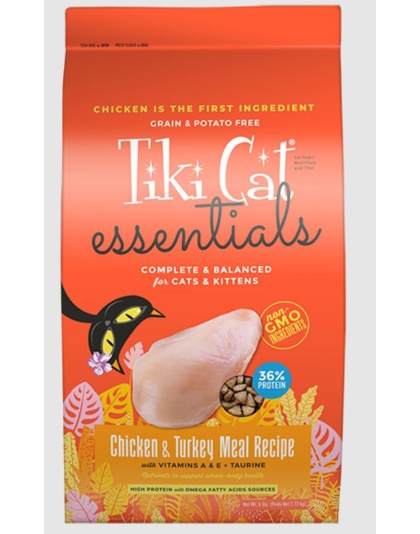 Tiki Pet Cat Essential Grain Free Chicken Turkey 6Lb