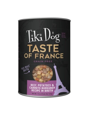 Tiki Pet Dog Taste Of The World France Beef 12oz. (Case of 8)